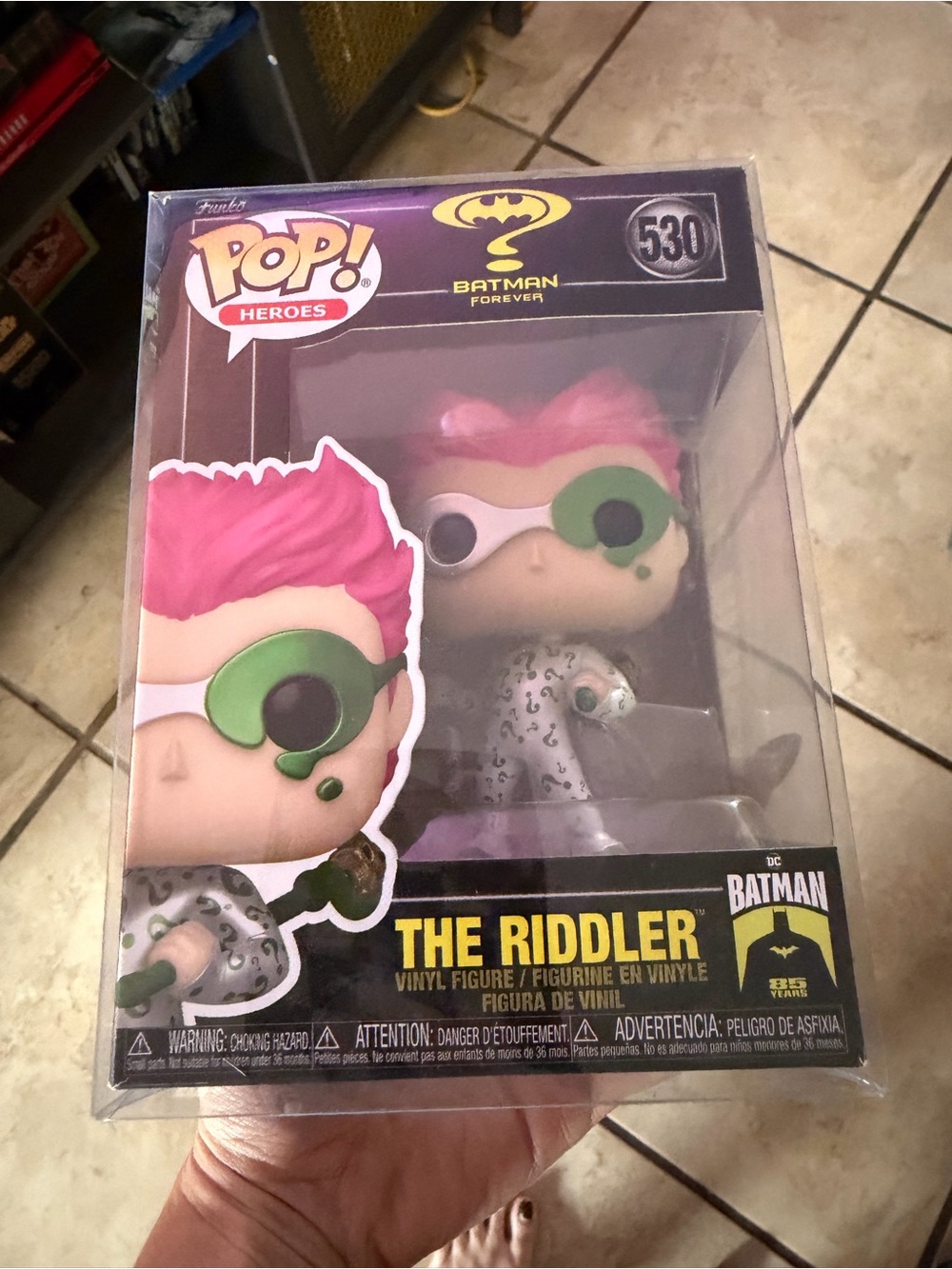 Funko Pop! Heroes The Riddler vinyl figure - pink hair, green mask